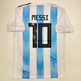 Autographed/Signed Lionel Leo Messi Argentina Blue/White Jersey Beckett BAS COA