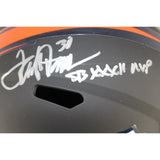 Terrell Davis Autographed Denver Broncos F/S Flat Black Helmet Beckett 53861