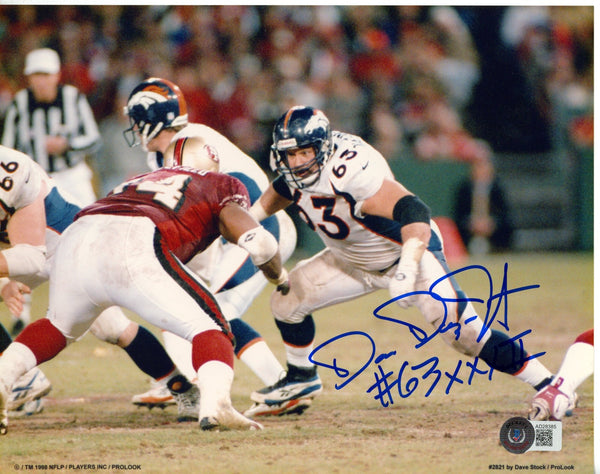 David Diaz Infante Autographed Denver Broncos 8x10 Photo XXXII Beckett 55805