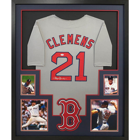 Roger Clemens Autographed Signed Framed Boston Red Sox Jersey PSA/DNA