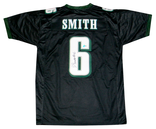 DEVONTA SMITH SIGNED AUTOGRAPHED PHILADELPHIA EAGLES #6 BLACK JERSEY BECKETT