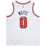 COBY WHITE Autographed Chicago Bulls White Nike Swingman Jersey FANATICS