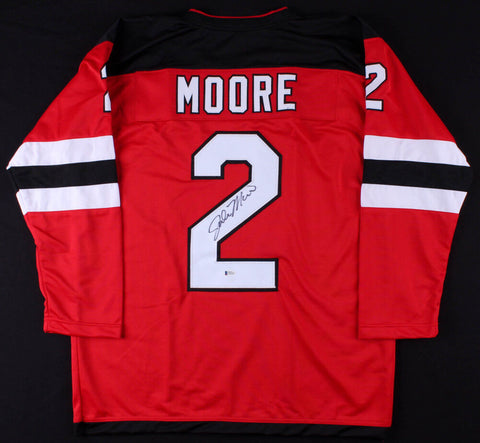John Moore Signed Devils Jersey (Beckett COA) 21st Overall Pick 2009 NHL Draft
