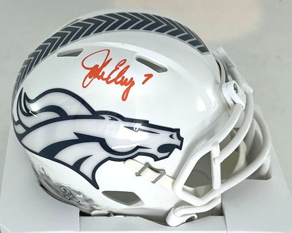 Broncos HOF'er JOHN ELWAY Signed Riddell '24 SALUTE Speed Mini Helmet AUTO - JSA