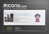 Lionel Messi & Ronaldinho Autographed Barcelona Shirt Framed to 32x40 Icons