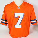 John Elway Autographed Denver Broncos Orange Large Jersey w/Inscription BAS COA
