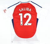 William Saliba Autographed Arsenal Home Soccer Jersey #12 - Beckett Hologram *L