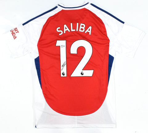 William Saliba Autographed Arsenal Home Soccer Jersey #12 - Beckett Hologram *L