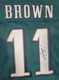 AJ BROWN SIGNED PHILADELPHIA EAGLES NIKE SCREENPRINT JERSEY BECKETT QR