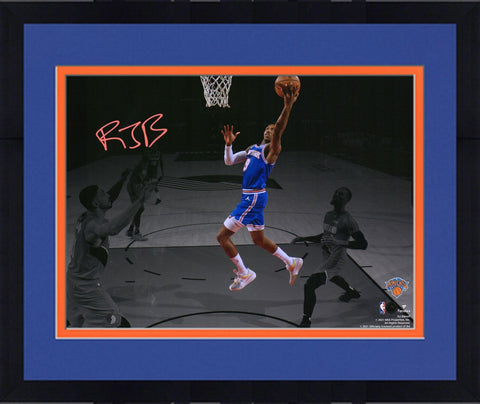 Frmd RJ Barrett New York Knicks Signed 11" x 14" Spotlight Layup Photo