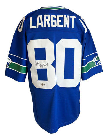 Steve Largent Signed Seattle Seahawks M&N 1985 Legacy Jersey HOF 95 BAS