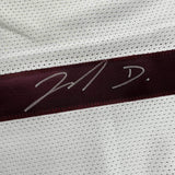 Framed Autographed/Signed Jahan Dotson 33x42 Washington White Jersey JSA COA