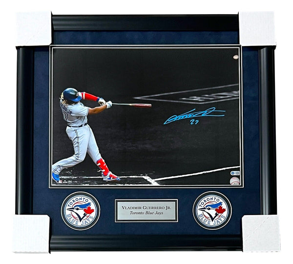 Vladimir Guerrero Jr. Blue Jays Signed Spotlight 16x20 Matted & Framed Photo USA