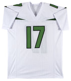 Garrett Wilson Authentic Signed White Pro Style Jersey Autographed JSA Witness