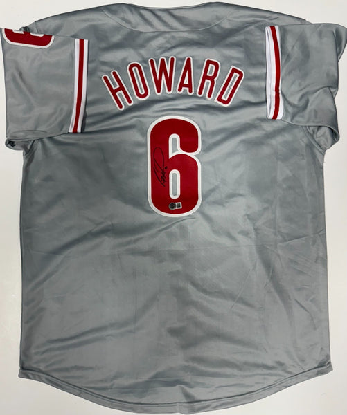 RYAN HOWARD - Philadelphia Phillies - Signed Replica Grey Jersey AUTO - BAS