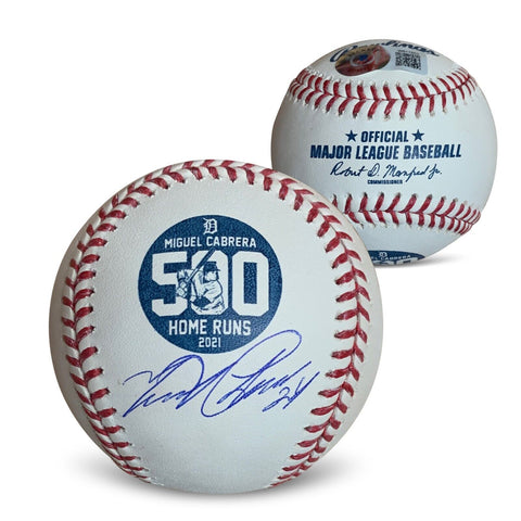 Miguel Cabrera Autographed 500 Home Run Logo Signed Baseball Beckett COA + Case
