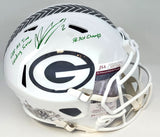 Packers MASON CROSBY Signed Full Size SALUTE Replica Helmet AUTO w/ Scripts JSA