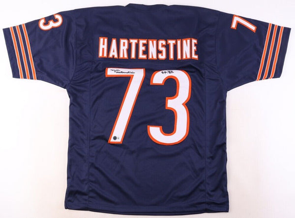 Mike Hartenstine Signed Chicago Bears Signed Inscribed 'SB XX' Jersey (Beckett)