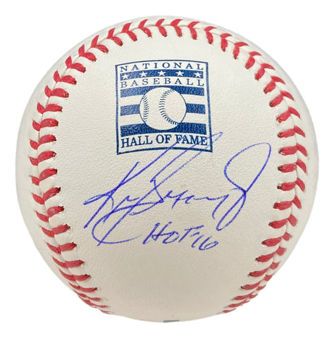 Ken Griffey Jr Seattle Mariners Signed Hall Of Fame Logo Baseball HOF 16 BAS
