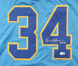 Rollie Fingers Signed Milwaukee Brewers Powder Blue Jersey Inscribed HOF 92 /JSA