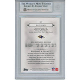Ray Lewis Autographed 2001 Topps Legends #127 Trading Card Slab Beckett 53462