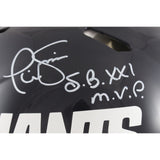 Phil Simms Autographed New York Giants Authentic TB SB MVP Helmet Beckkett 50973