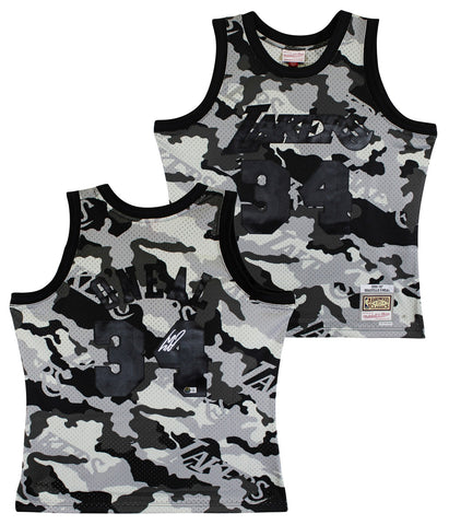 Lakers Shaquille O'Neal Signed Alt Camo M&N 1996-97 HWC Swingman Jersey BAS Wit