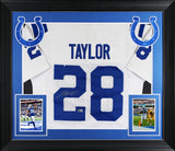 Jonathan Taylor Authentic Signed White Pro Style Framed Jersey Autographed BAS