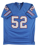 Robert Brazile "HOF 2018" Signed Light Blue Pro Style Jersey BAS Witnessed