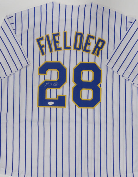 Brewers All Star PRINCE FIELDER Signed Custom Replica PINSTRIPE Jersey AUTO JSA