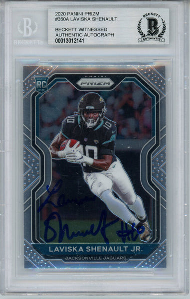 Laviska Shenault Autographed 2021 Panini Prizm #350 Trading Card BAS Slab 33253