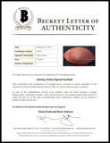 Johnny Unitas Autographed Signed NFL Leather Game Football Colts Beckett #A75835