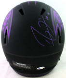 Ray Lewis Autographed Baltimore Ravens F/S Eclipse Helmet w/ HOF- Beckett