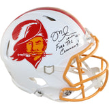 Mike Alstott Signed Tampa Bay Buccaneers Authentic TB Helmet Insc Beckett 51679