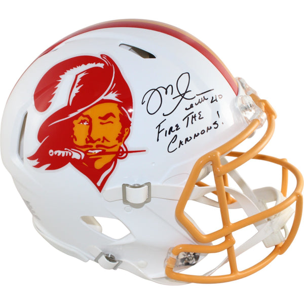Mike Alstott Signed Tampa Bay Buccaneers Authentic TB Helmet Insc Beckett 51679