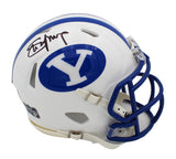Steve Young Signed BYU Cougars Speed Light Blue Logo NCAA Mini Helmet