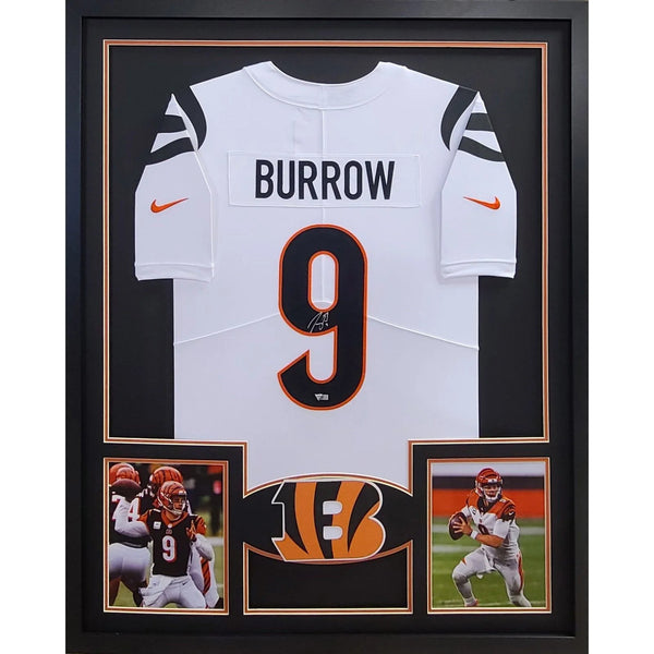 Joe Burrow Autographed Signed Framed Cincinnati Bengals BB2 Jersey FANATICS