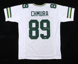 Mark Chmura Signed Green Bay Packers White Jersey (PSA COA) 3xPro Bowl Tight End