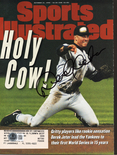 Derek Jeter Autographed New York Yankees Sports Illustrated 10/21/96 Beckett