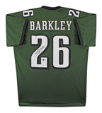 Saquon Barkley Authentic Signed Green Pro Style Jersey Autographed BAS Witnessed
