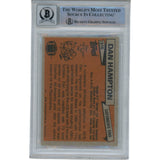 Dan Hampton Signed 1981 Topps #316 10 Auto Slabbed Trading Card Beckett 49339