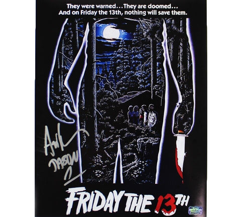 Ari Lehman Signed Friday the 13th Unframed 11x14 Photo - Outline of Jason w- Ins