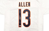 CHICAGO BEARS KEENAN ALLEN AUTOGRAPHED WHITE JERSEY BECKETT BAS WITNESS 238210