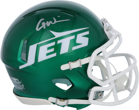 Signed Garrett Wilson (New York Jets) Jets Mini Helmet
