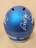 DAVID MONTGOMERY SIGNED DET LIONS 2023 ALTERNATE SPEED REPLICA HELMET BECKETT QR