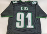 Fletcher Cox Signed Philadelphia Eagle Black Jersey (Beckett Holo) 4xPro Bowl DE
