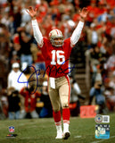 JOE MONTANA AUTOGRAPHED 8X10 PHOTO SAN FRANCISCO 49ERS BECKETT BAS QR 221161