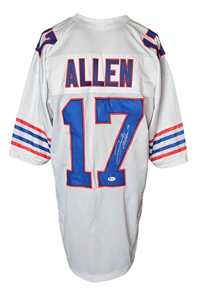 Josh Allen Signed Custom White Pro Style Football Jersey BAS ITP WF85478