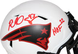 Richard Seymour Signed New England Patriots Lunar Mini Helmet Beckett 40730