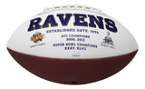Ray Lewis Signed Baltimore Ravens Logo Football JSA WIT087115